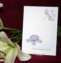 Photograph of the Lilly Evening Wedding Invite