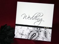Photograph of the Noir Wedding Invite