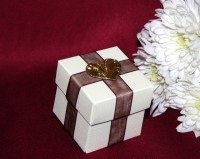 Photograph of the Swirl Brown Favour