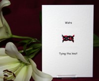 Photograph of the Tying the Knot Menu
