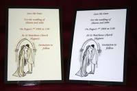 Photograph of the Arch of Love Save The Date