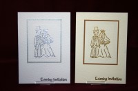 Photograph of the Bride and Groom  Evening Invite