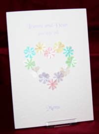 Photograph of the Floral Heart Menu
