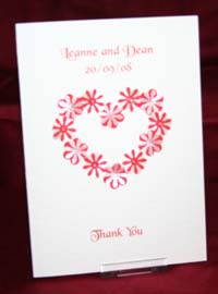 Photograph of the Floral Heart Thank You