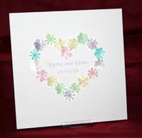 Photograph of the Floral Heart Wedding Invitation