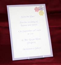 Photograph of the Floral Heart Save The Date