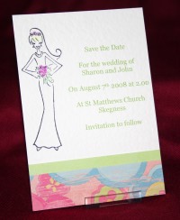 Photograph of the Retro Save the Date