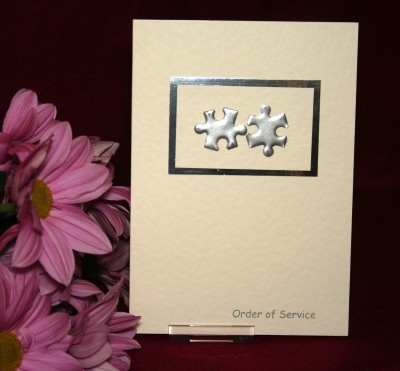 Photograph of the Jigsaw Order of service