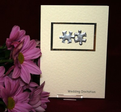 Photograph of the Jigsaw Wedding Invite