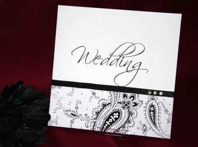 Photograph of the Noir Wedding Invite