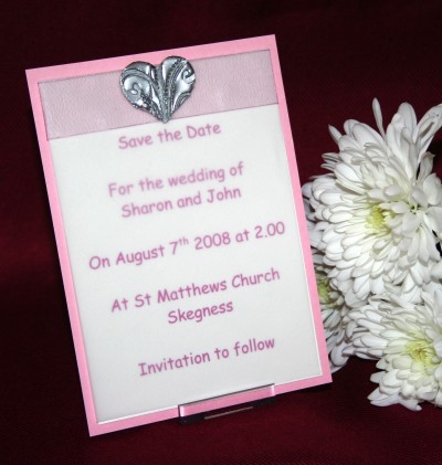 Photograph of the Swirl Save the Date