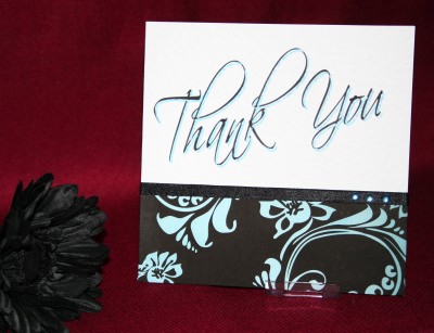 Photograph of the Chic Thank You Card