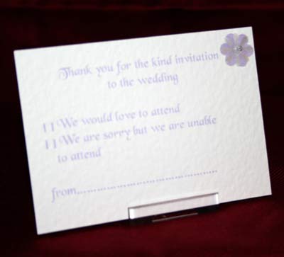 Photograph of the Floral Heart RSVP