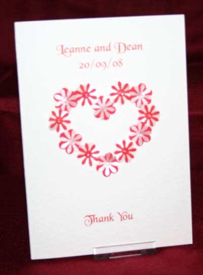 Photograph of the Floral Heart Thank You