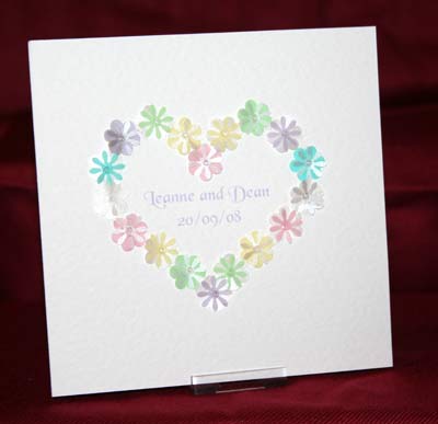 Photograph of the Floral Heart Wedding Invitation