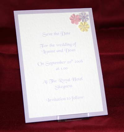 Photograph of the Floral Heart Save The Date