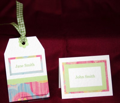 Photograph of the Retro Place Card
